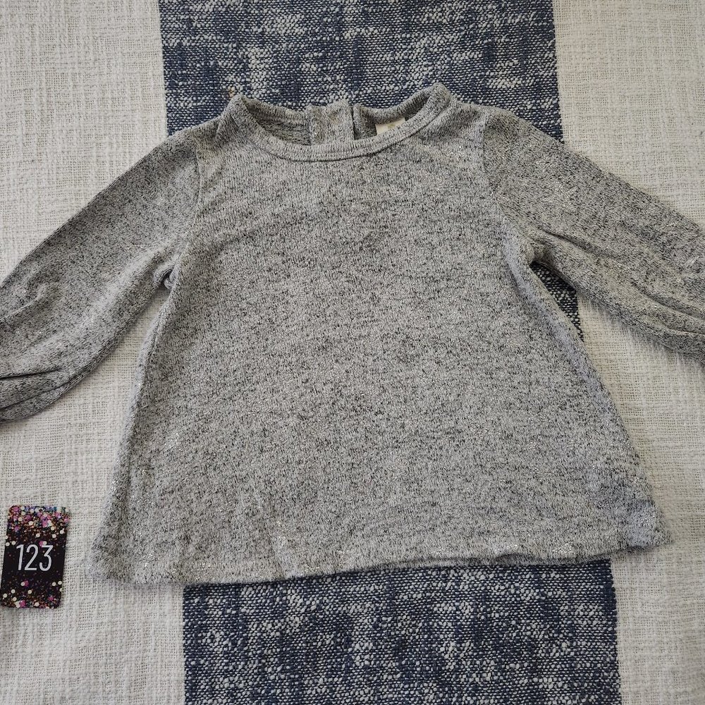 Tucker + Tate Grey Sweater with Silver Stars (6 to 9 months)